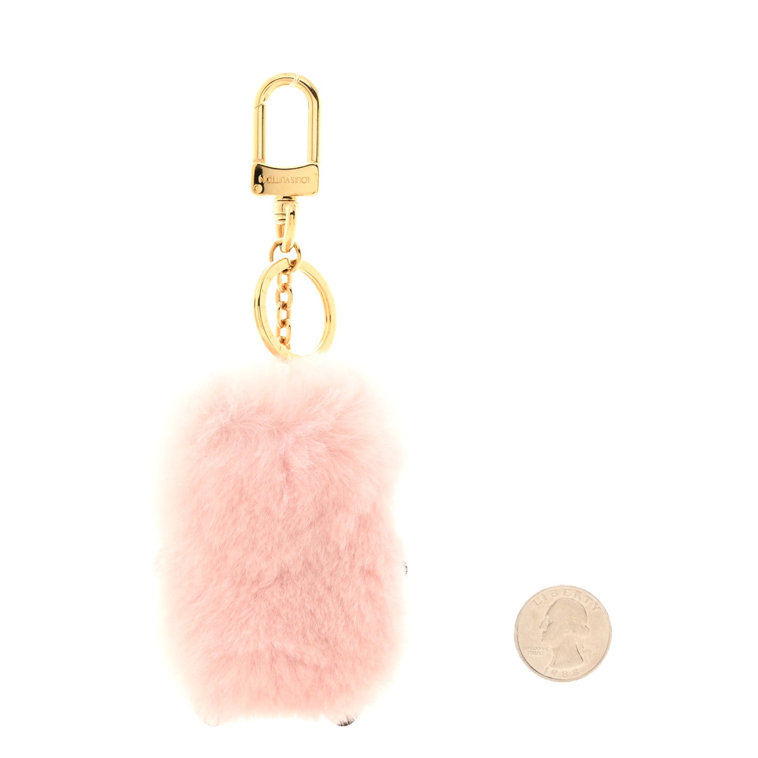 Louis Vuitton Mink Fur Reverse Monogram Eye-Trunk Bear Bag Charm Key Holder 2 of 7