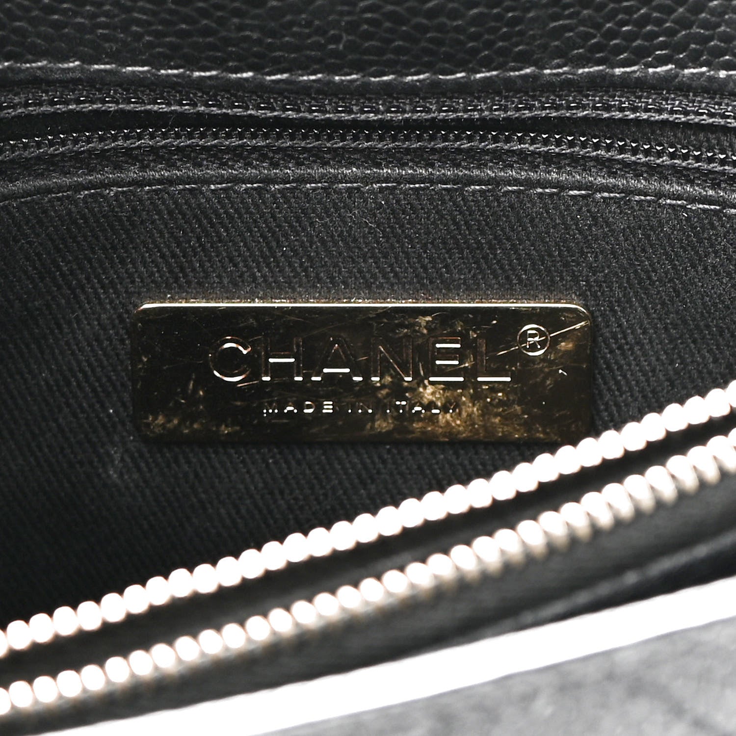 Chanel Grained Calfskin Small Stitched Flap Black 6 of 9