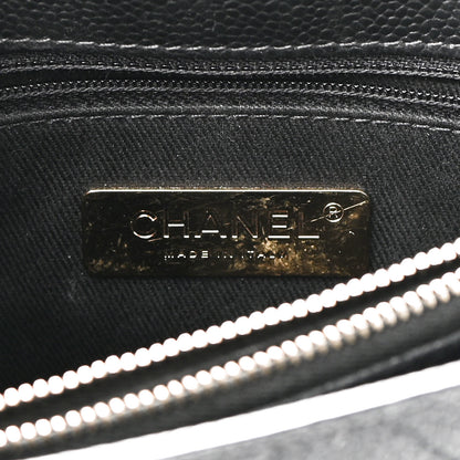 Chanel Grained Calfskin Small Stitched Flap Black 6 of 9