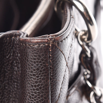 Chanel Caviar Quilted Grand Shopping Tote GST Dark Brown 13 of 26