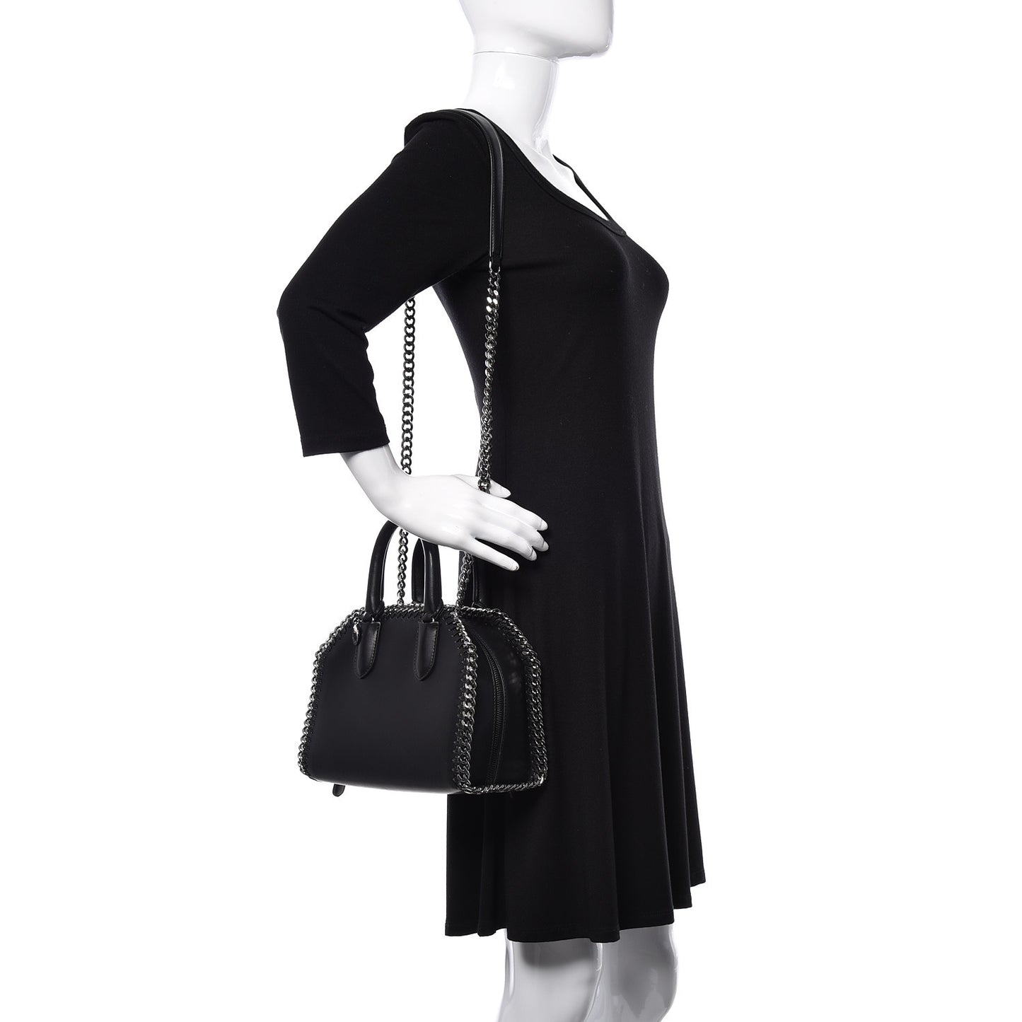Eco Alter Nappa Mini Falabella Box Top Handle Bag Black