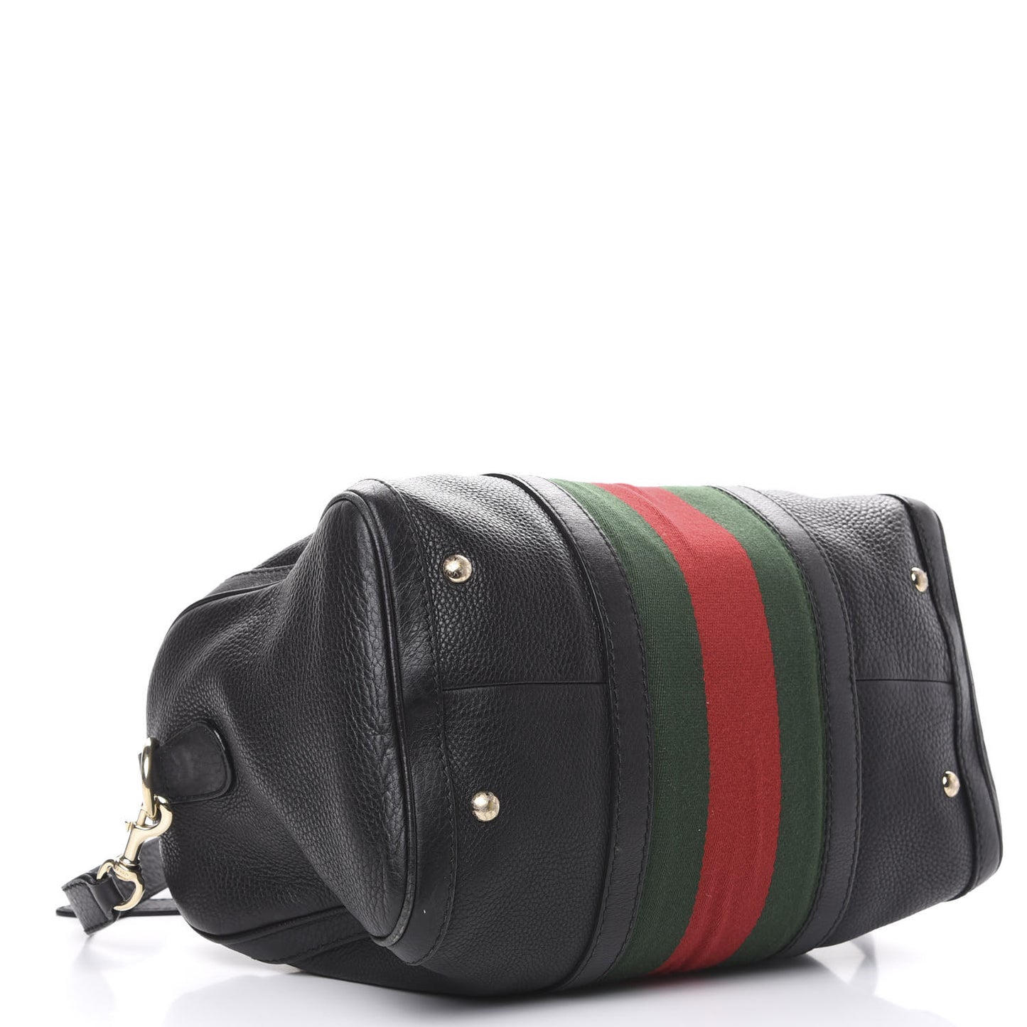 Calfskin Vintage Web Medium Boston Black