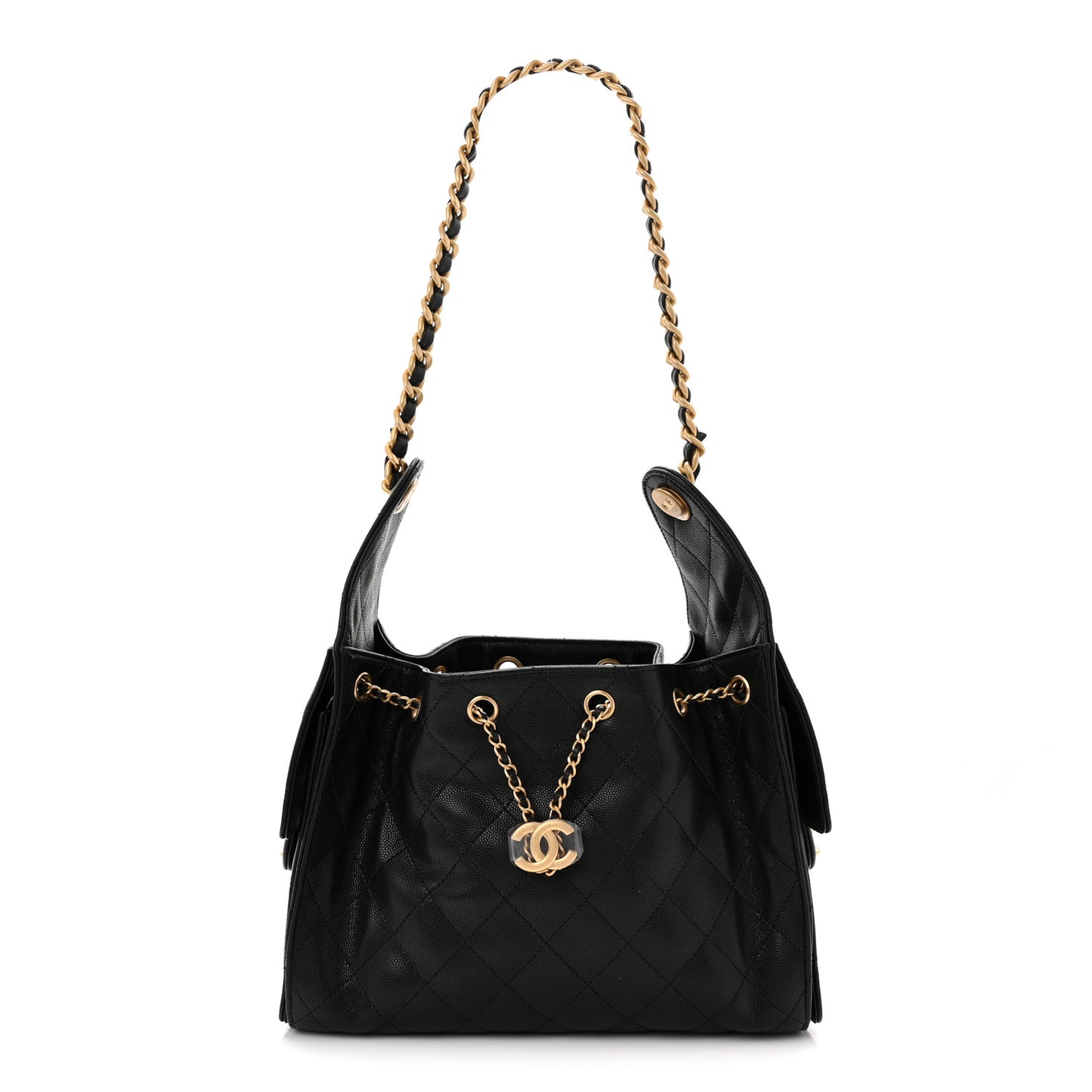 Caviar Quilted Small Chanel 25 Handbag Black