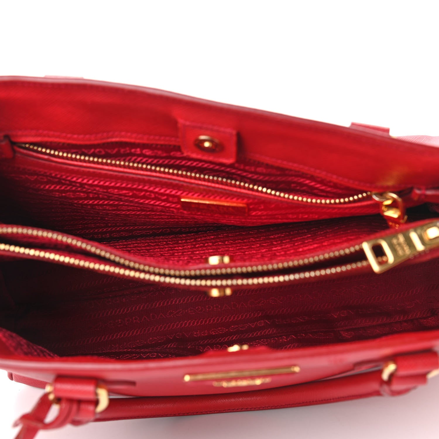 Prada Saffiano Lux Medium Tote Fuoco 4 of 19