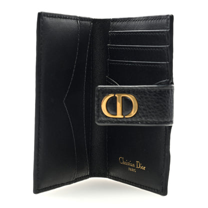 Christian Dior Supple Calfskin Cannage Caro Dandelion Card Holder Black 5 of 7