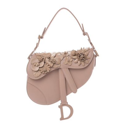 Christian Dior Calfskin Mini 3D Floral Saddle Bag Fard 1 of 10