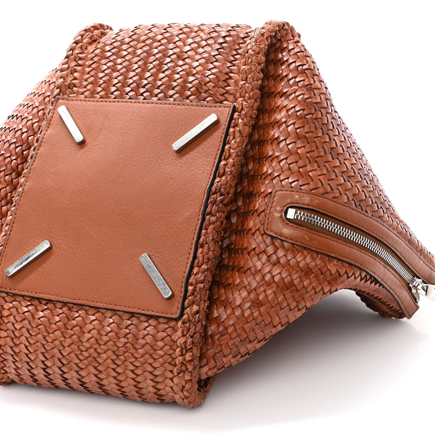 Calfskin Woven Medium Hammock Shoulder Bag