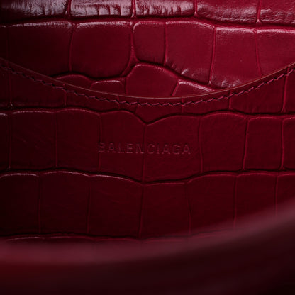 Balenciaga Calfskin Crocodile Embossed Neo Classic Silver Hardware S City Raspberry 6 of 8