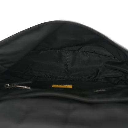Fendi Econyl Nylon Cuoio Romano Monochrome Medium Baguette Messenger Bag Black 5 of 12