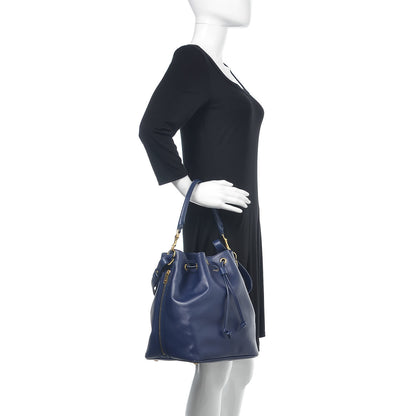 Saint Laurent Calfskin Large Emmanuelle Bucket Bag New Marine 2 of 15