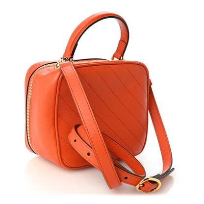 Gucci Sakai Be Green Calfskin Diagonal Stitched Blondie Top Handle Bag Orange 3 of 11