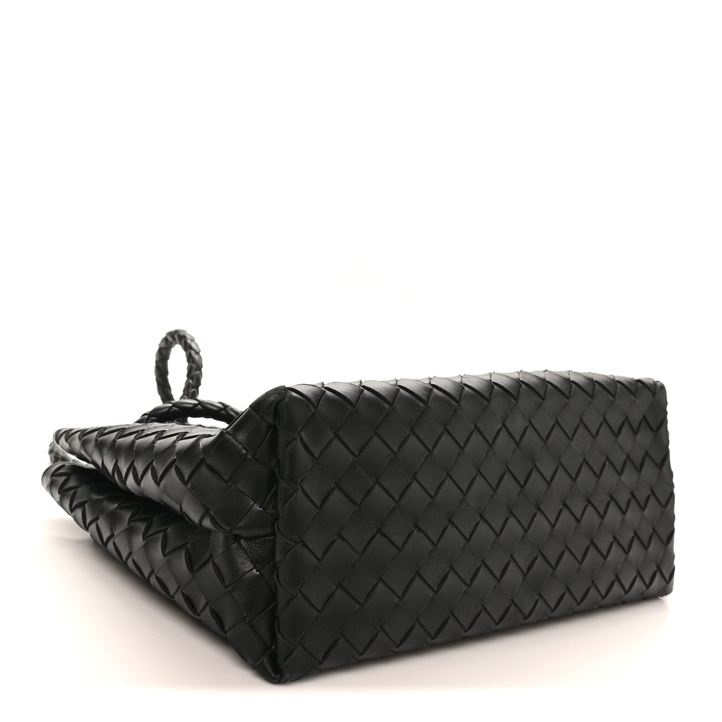 Nappa Intrecciato Medium Andiamo Shoulder Bag Black