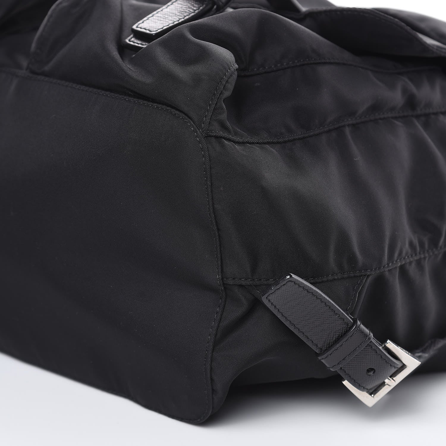 Prada Nylon Vela Saffiano Backpack Black 9 of 10