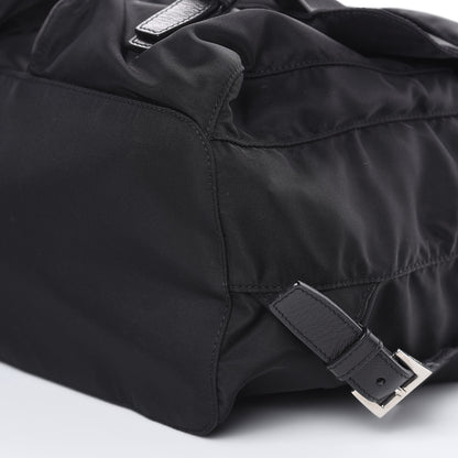 Prada Nylon Vela Saffiano Backpack Black 9 of 10