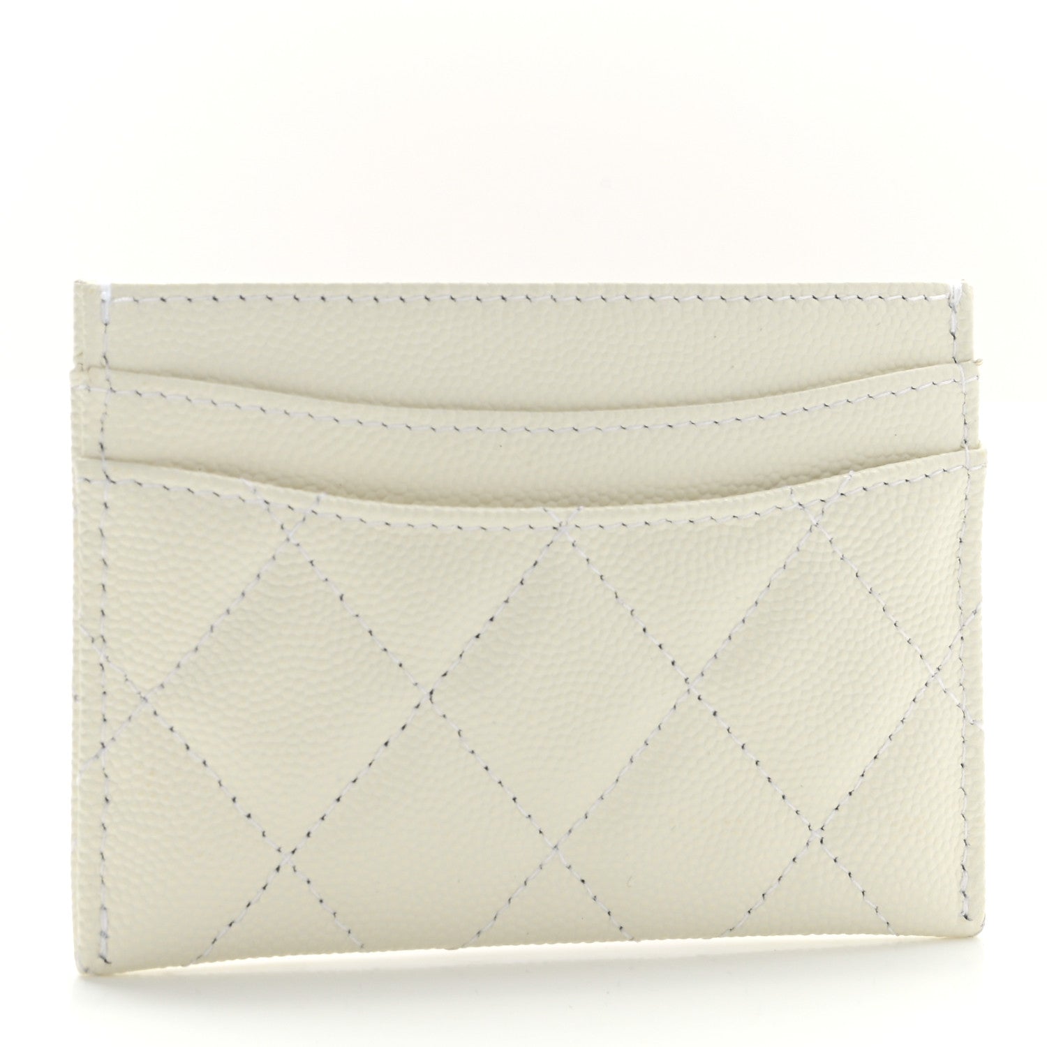 Chanel Caviar Quilted Card Holder White 2 of 8