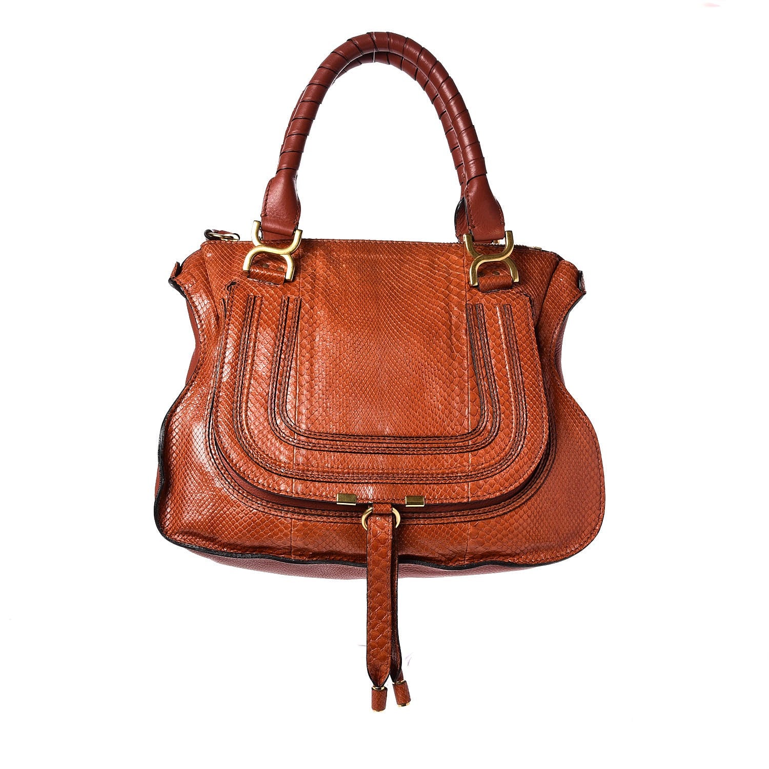 Chloe Python Calfskin Medium Marcie Satchel 1 of 8