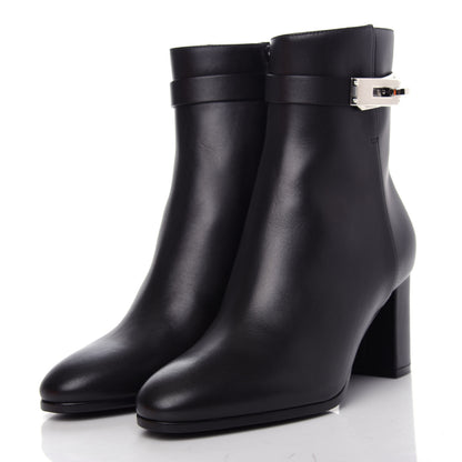 Hermes Calfskin Saint Germain Ankle Boots 35 Black 3 of 11