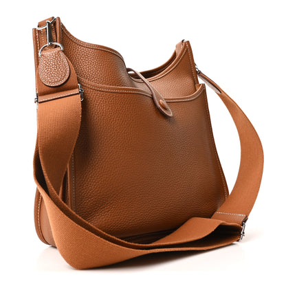 Hermes Taurillon Clemence Evelyne III PM Gold 3 of 10