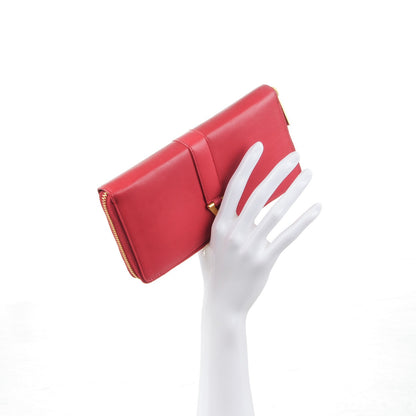 Saint Laurent Calfskin Classic Y Ligne Zip Around Wallet Red 2 of 7