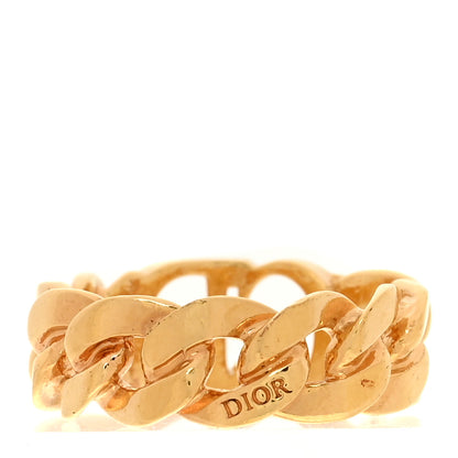 Christian Dior Metal CD Chain Ring S Gold 3 of 5