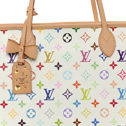 Louis Vuitton LV X TM Monogram Multicolor Neverfull MM White 8 of 10
