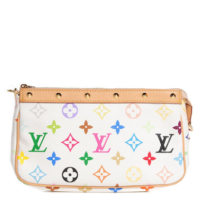 Louis Vuitton Monogram Multicolor Pochette Accessories White 1 of 8