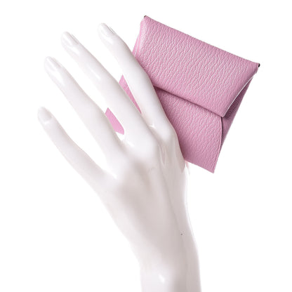 Hermes Chevre Mysore Bastia Coin Purse Mauve Sylvestre 2 of 8