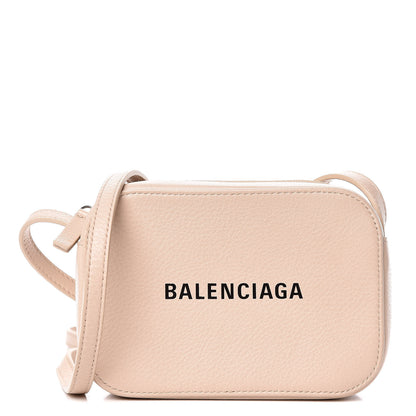 Balenciaga Calfskin Logo XS Everyday Camera Bag Light Beige Black 1 of 10