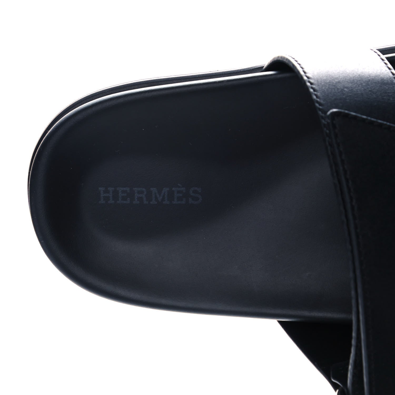Hermes Calfskin Womens Chypre Sandals 41 Black 7 of 9