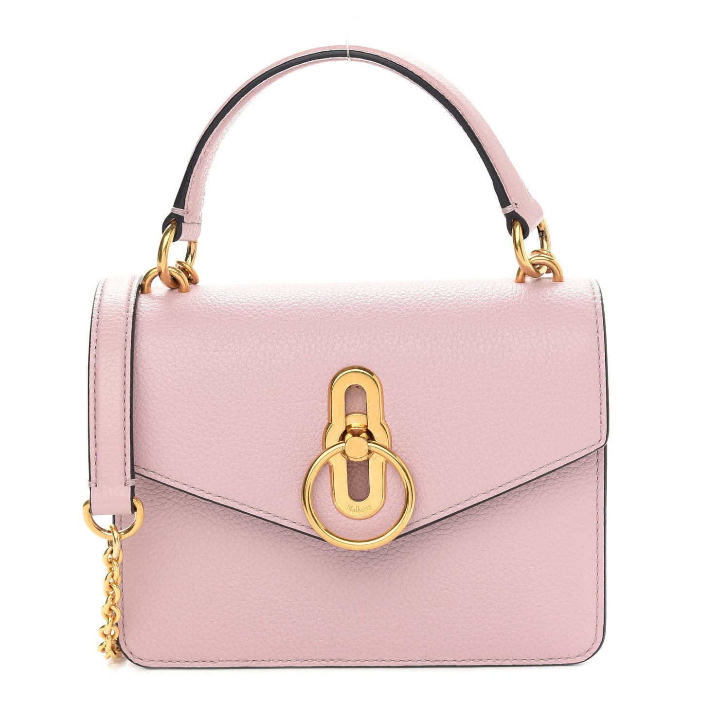 Grained Calfskin Small Amberley Top Handle Crossbody Powder Pink