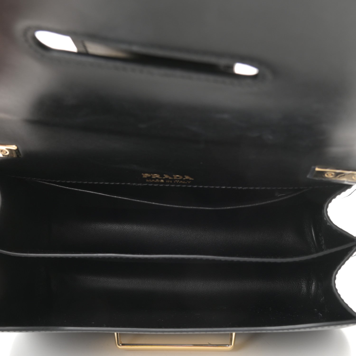 Prada City Calfskin Sidonie Small Chain Crossbody Bag Black 5 of 14