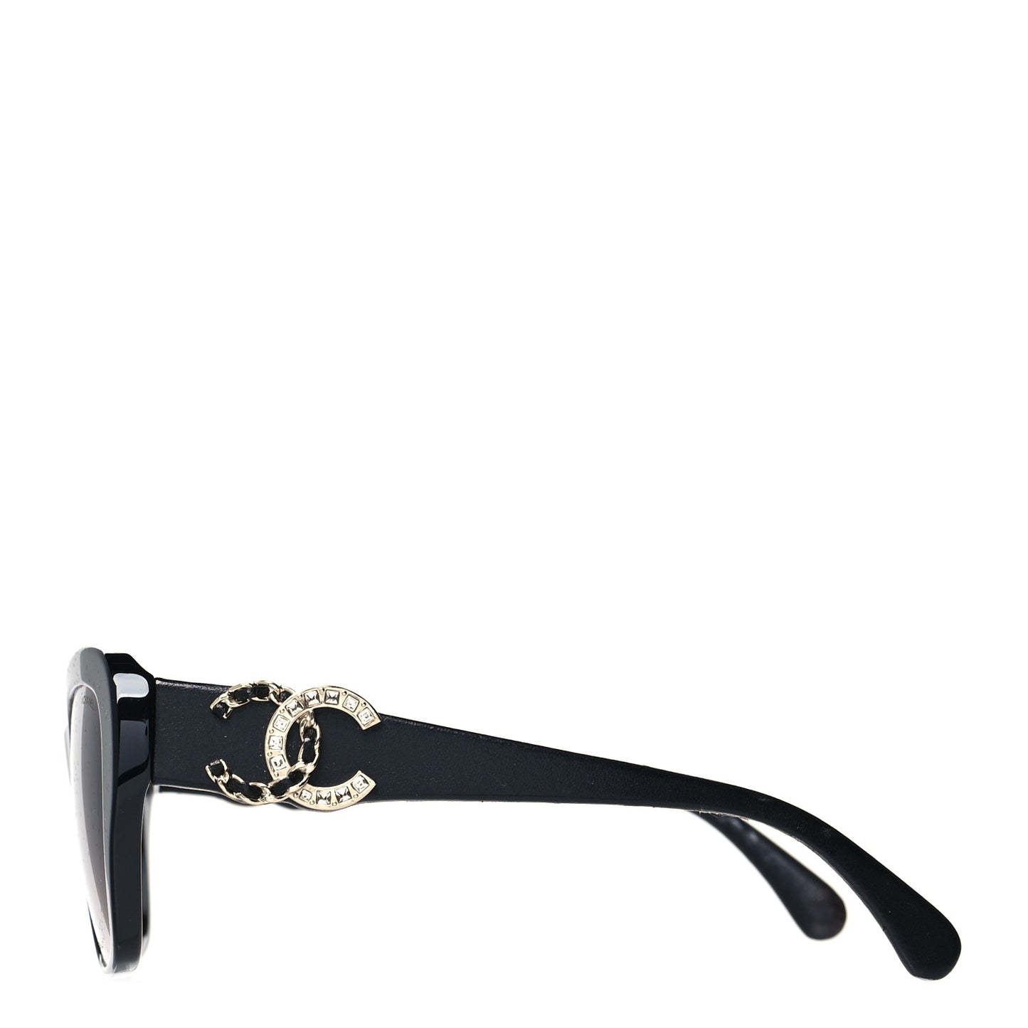 Acetate Lambskin CC Sunglasses 5457-Q-B Black
