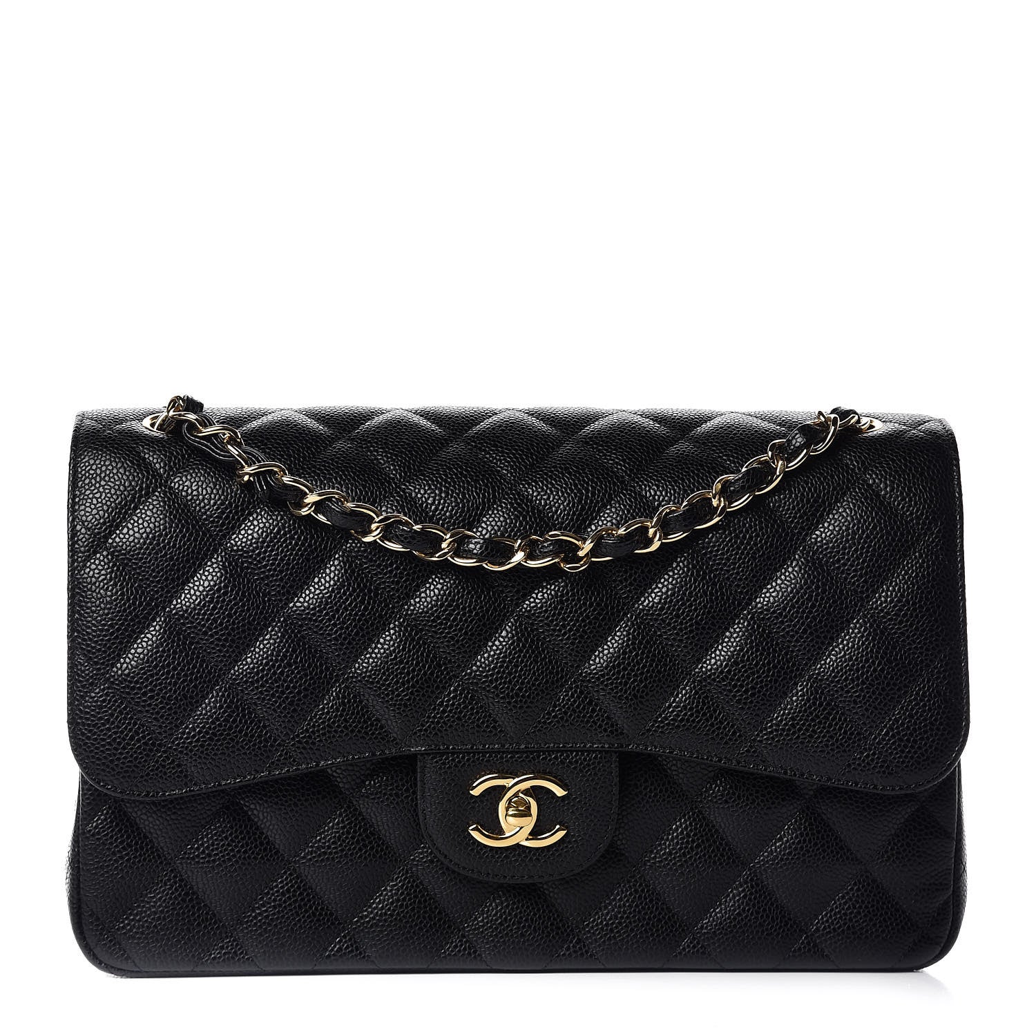 Chanel Caviar Quilted Jumbo Double Flap Black 1 of 11