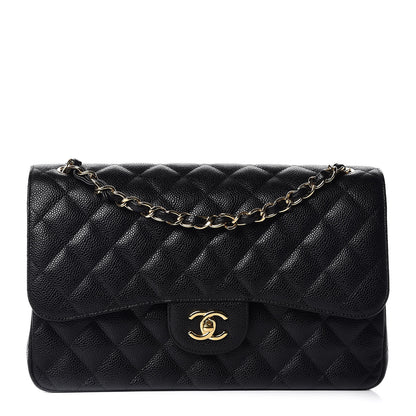 Chanel Caviar Quilted Jumbo Double Flap Black 1 of 11