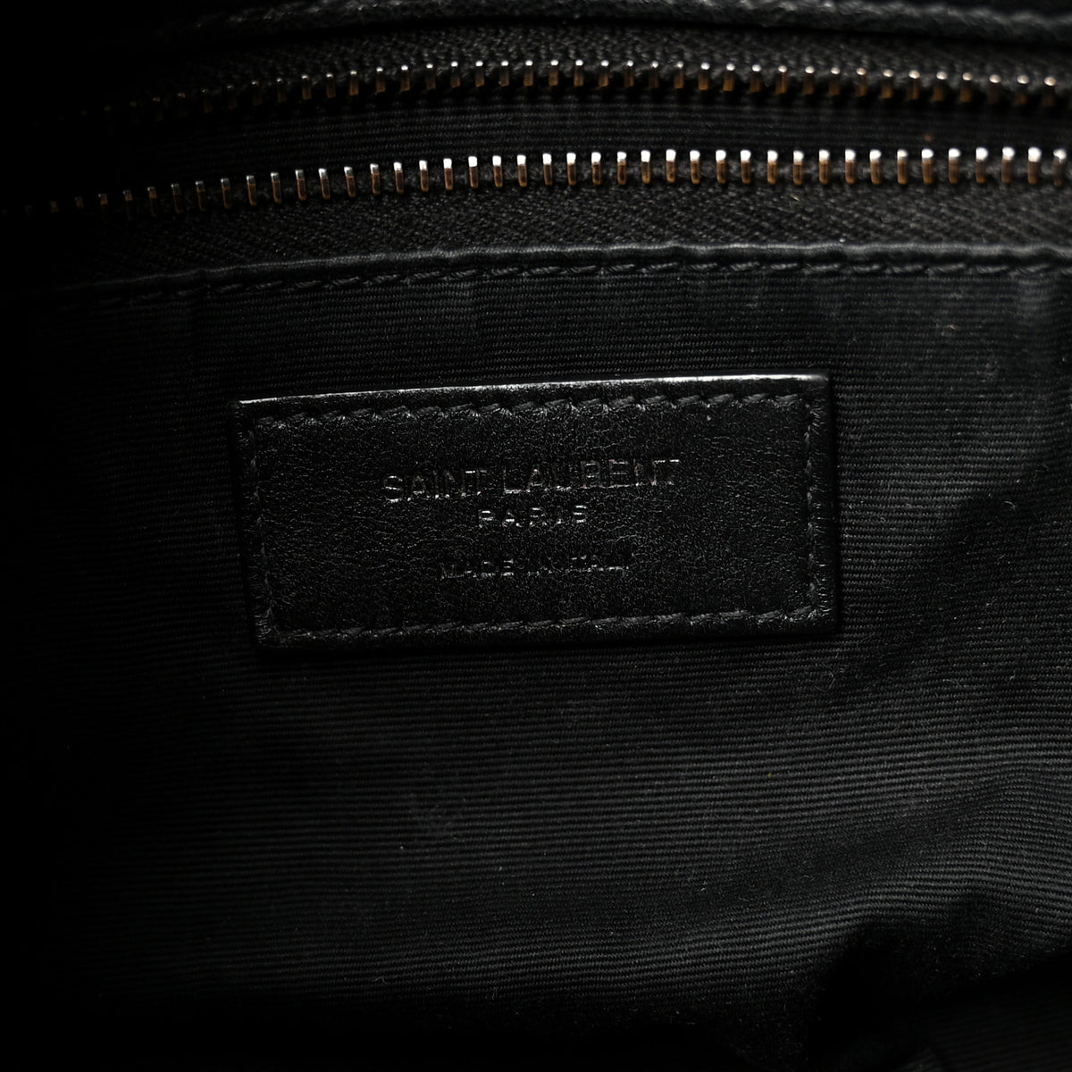 Saint Laurent Lambskin Quilted Toy Loulou Puffer Monogram Monochrome Chain Satchel Black 6 of 10
