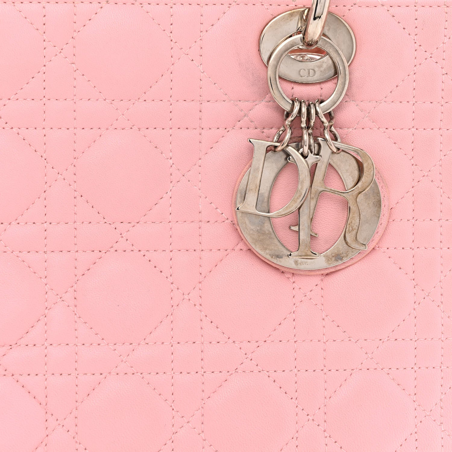 Christian Dior Lambskin Cannage Medium Lady Dior Rose Clair 8 of 14