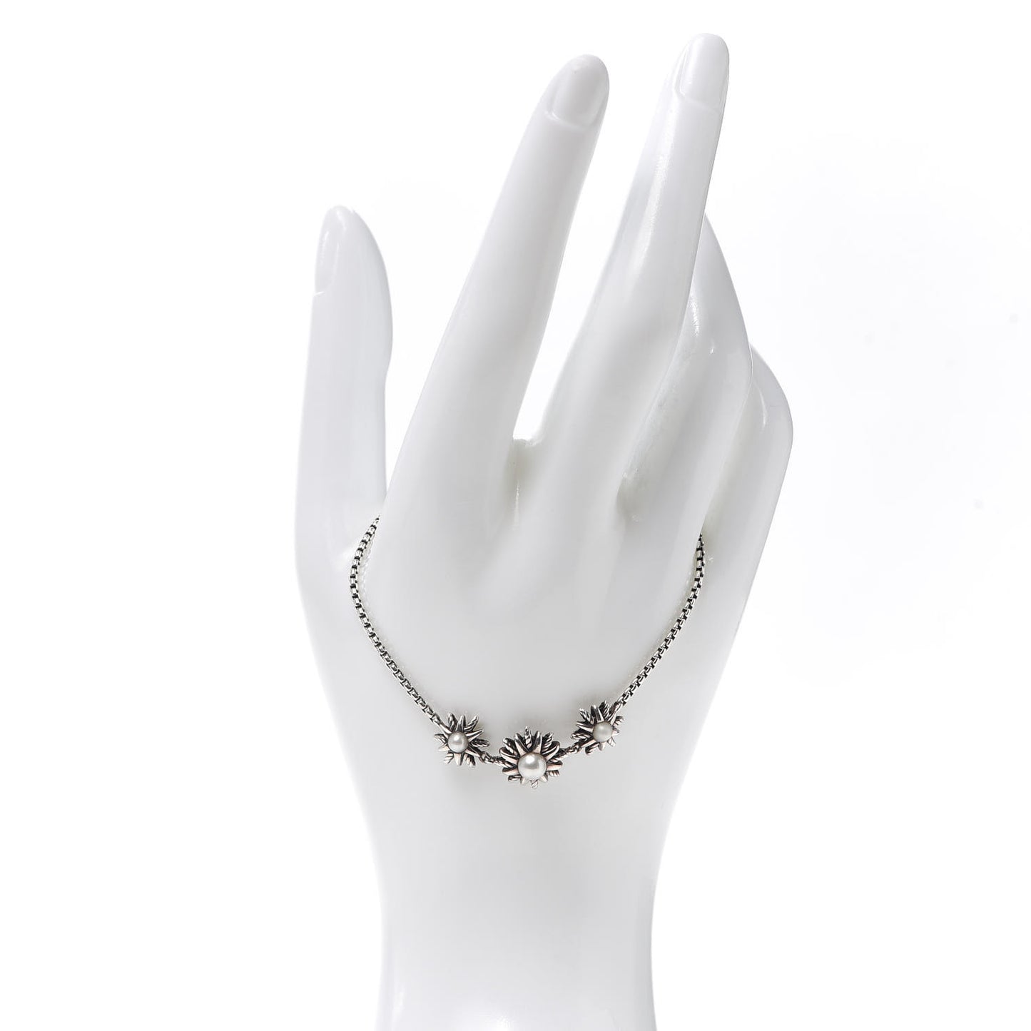 Sterling Silver Pearl Starburst Bracelet