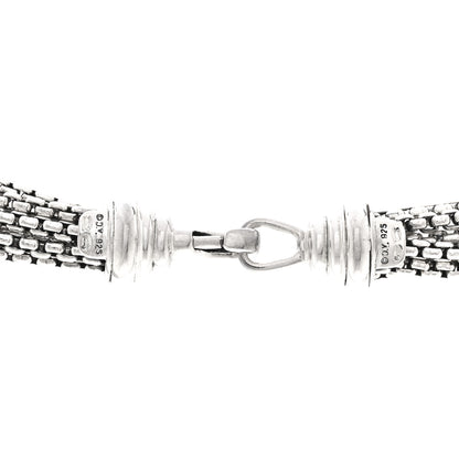 David Yurman Sterling Silver Black Diamond Box Chain Eight Strand Necklace 5 of 5
