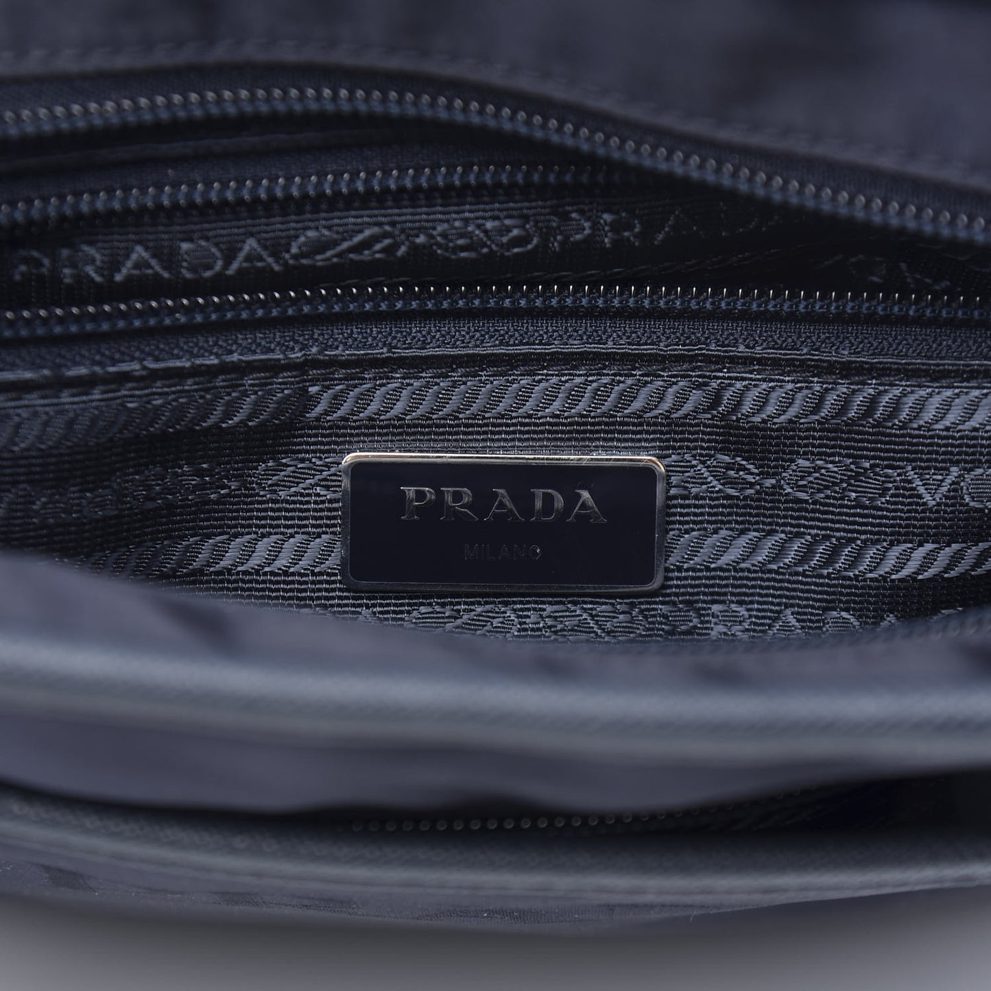 Tessuto Nylon Saffiano Flat Messenger Bag Baltico