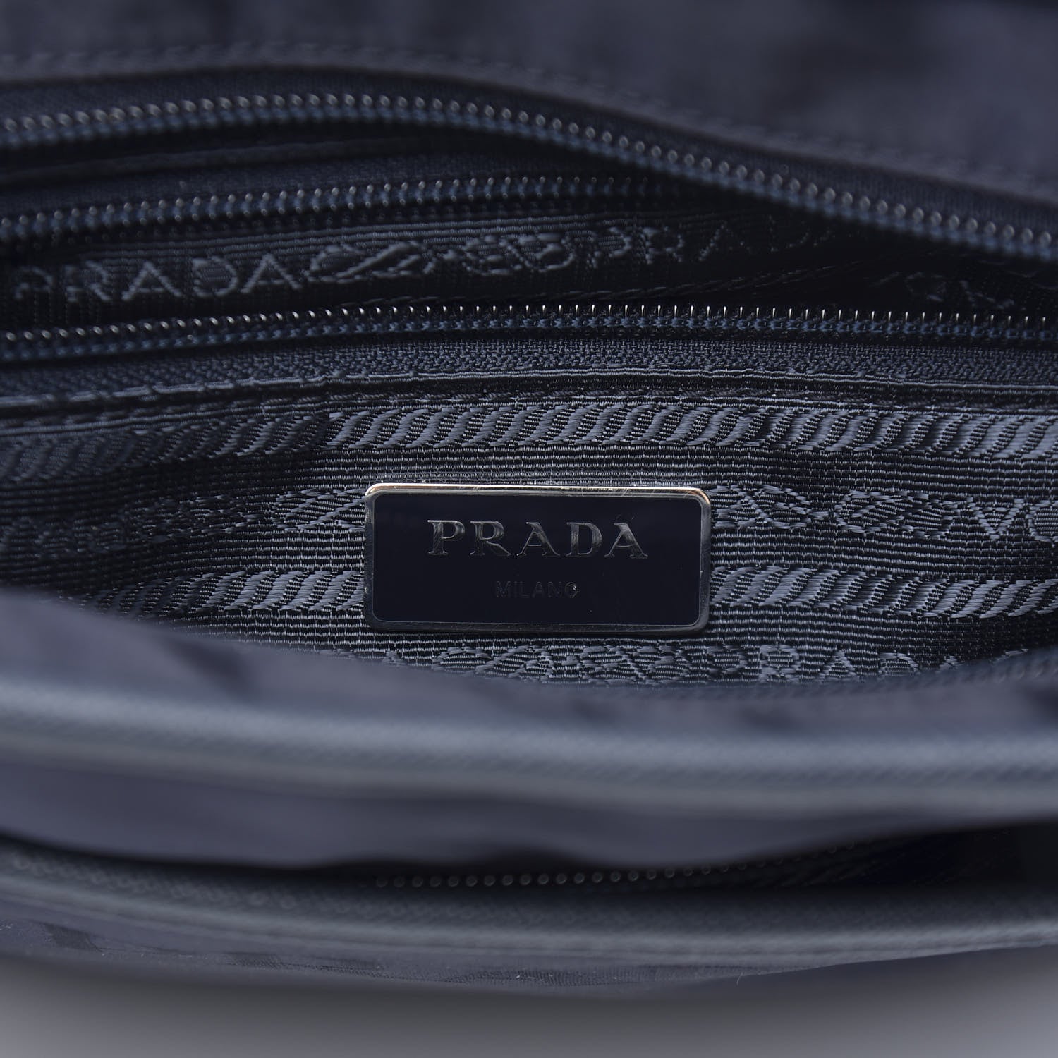 Prada Tessuto Nylon Saffiano Flat Messenger Bag Baltico 8 of 11