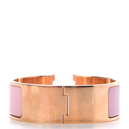 Hermes Enamel Wide Clic Clac H Bracelet PM Rose Nacarat 3 of 6