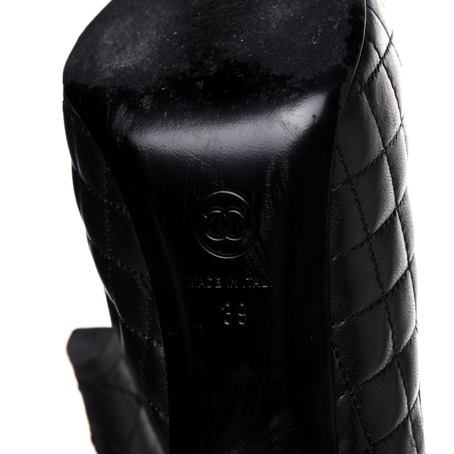 Chanel Lambskin Quilted CC Booties 39 Black 6 of 12