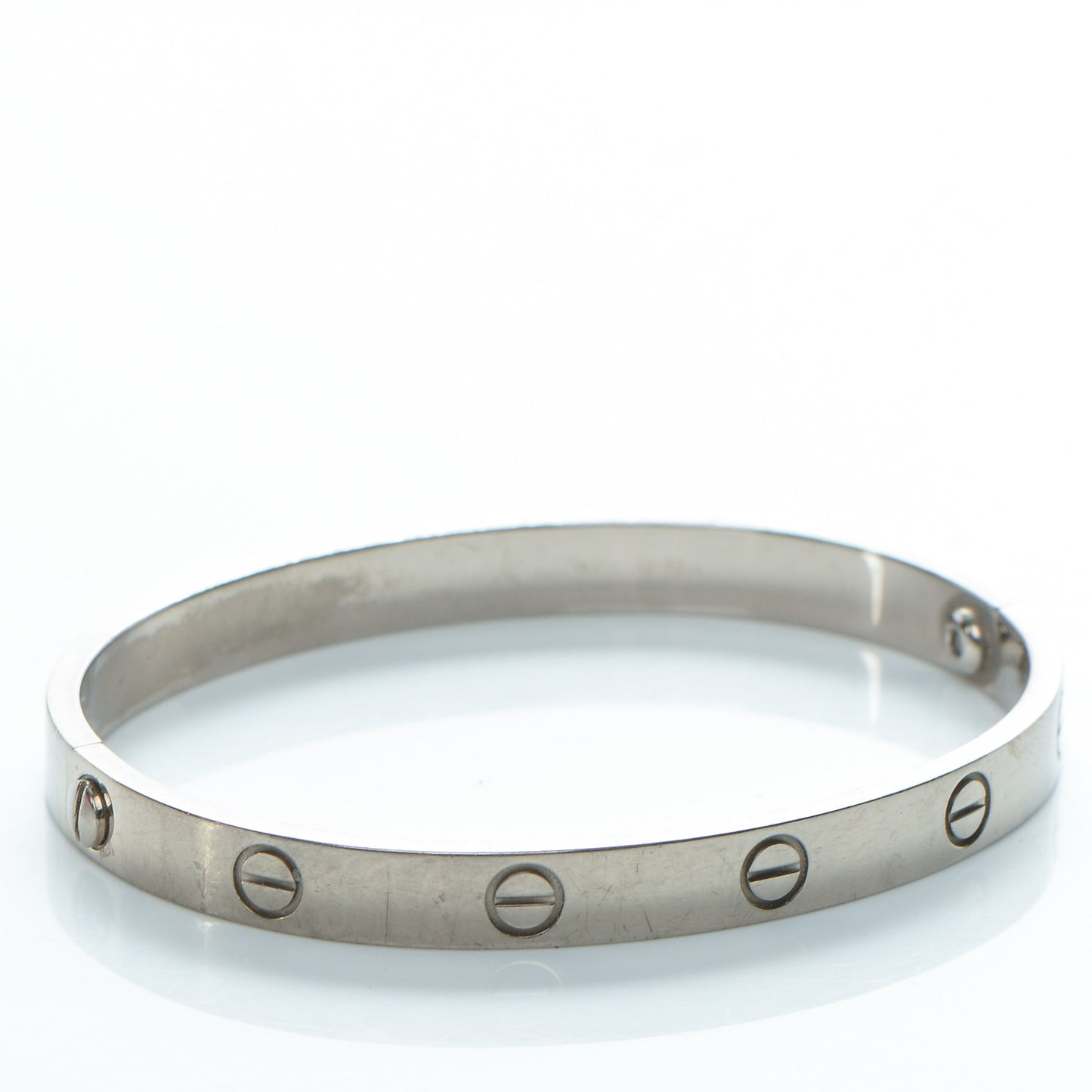 18K White Gold LOVE Bracelet 17