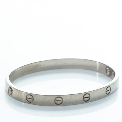 Cartier 18K White Gold LOVE Bracelet 17 4 of 5