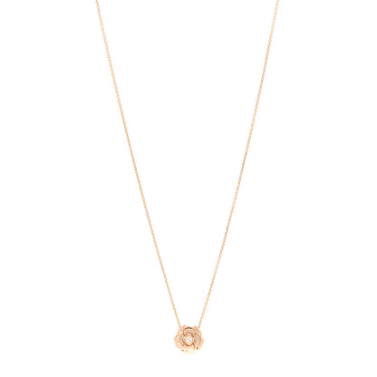 Chanel 18K Rose Gold Diamond Extrait de Camélia Pendant Necklace 1 of 4