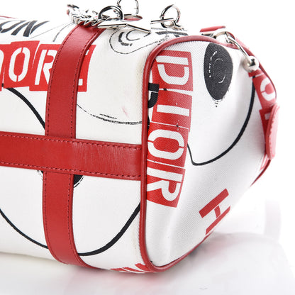 Christian Dior Canvas Hardcore Pierced Boston Black Red White 6 of 15
