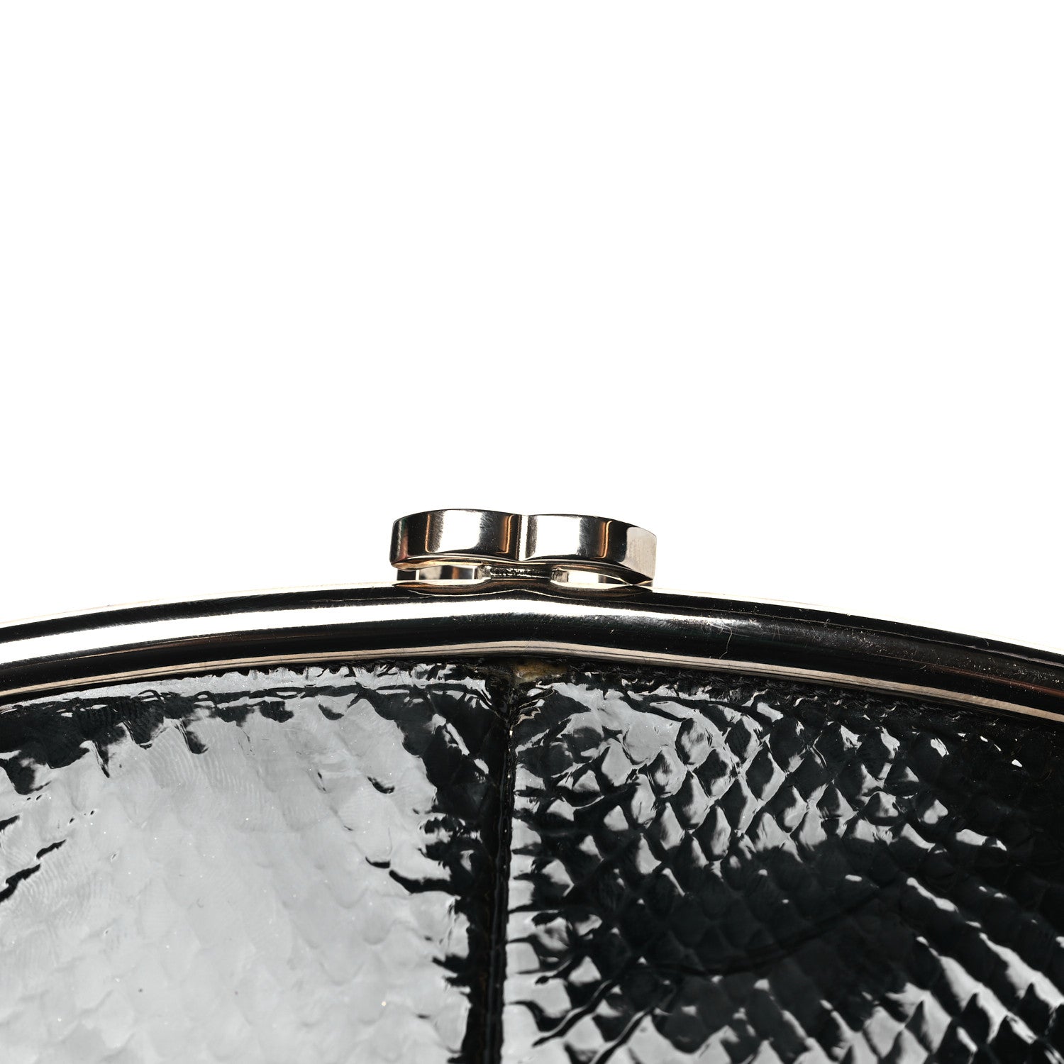 Chanel Glazed Snakeskin Timeless Clutch Black 11 of 11