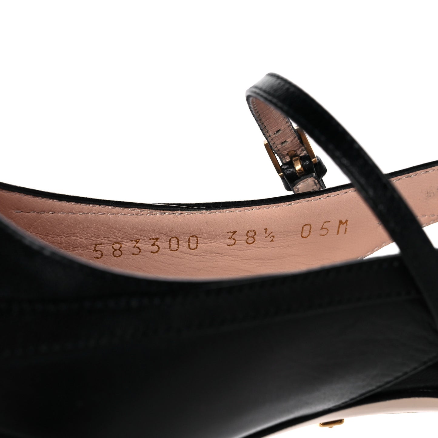 Malaga Kid Zumi Low Heel Slingback Pumps 38.5 Black