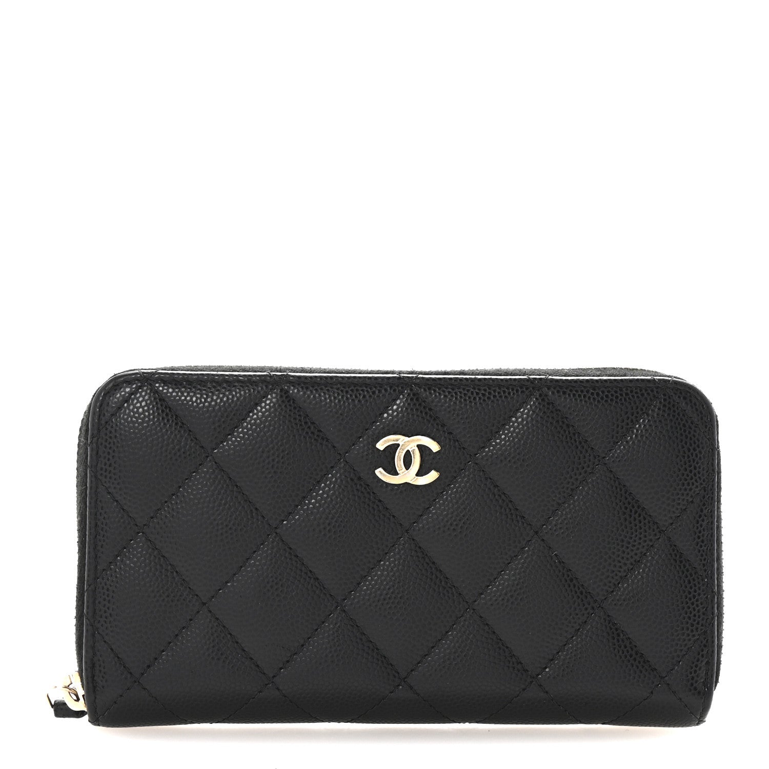Chanel Caviar Quilted Medium Zip Around Wallet Black 1 of 9