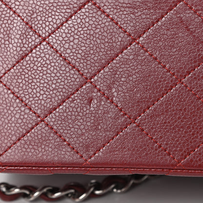 Chanel Caviar Quilted Jumbo Double Flap Dark Red 13 of 15